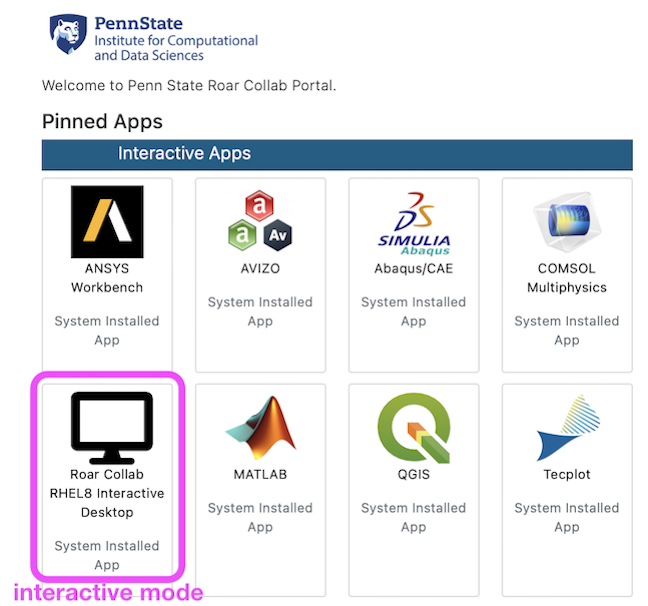 Portal dashboard